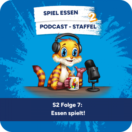 Meeps mit Kopfhörern und Mirkofon